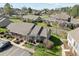 Property aerial view shows lush landscaping and convenient parking at 60 Justin Ct, Durham, NC 27705