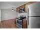 Well-equipped kitchen with stainless steel appliances at 60 Justin Ct, Durham, NC 27705