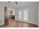 Bright living area featuring hardwood floors at 60 Justin Ct, Durham, NC 27705