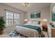 Tastefully decorated bedroom with a plush rug, queen bed, and calming decor at 7100 Hasentree Club Dr, Wake Forest, NC 27587