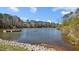 A beautiful view of the community pond at 7100 Hasentree Club Dr, Wake Forest, NC 27587