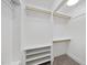 Walk in closet with built-in shelves and hanging rods, providing ample storage space at 8304 Circlewood Ct, Raleigh, NC 27615