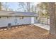 Fenced backyard featuring a patio, mulched area, and well-maintained landscaping at 101 Newell St, Durham, NC 27705