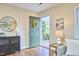 Inviting entryway with a stylish front door, decor, and a view to the outside at 101 Newell St, Durham, NC 27705