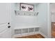 Mudroom with bench, coat hooks, and cubbies, perfect for organization at 110 Purslane Dr, Franklinton, NC 27525