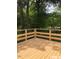Wooden deck overlooking a lush green backyard at 1111 Lancaster St, Durham, NC 27701