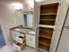 Bright bathroom with double vanity, modern fixtures, large mirror, and ample storage at 1202 Alston Landing Way # 06, Cary, NC 27519