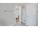 Full bathroom with tiled floor, shower stall, and convenient access to the bedroom at 138 Sherwood Ln, Sanford, NC 27332
