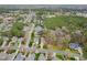 Expansive aerial view of a residential neighborhood featuring well-maintained homes and lush greenery at 1428 Heritage Links Dr, Wake Forest, NC 27587