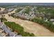 Scenic aerial shot showcasing homes bordering a well-manicured golf course landscape at 1428 Heritage Links Dr, Wake Forest, NC 27587