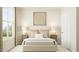 Cozy bedroom with a neutral color scheme, decorative wall art, and bedside tables at 1524 Goldfinch Perch Ln, Knightdale, NC 27545