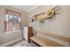 Mud room with bench, organizer, and window at 3001 Hunters Bluff Dr, Raleigh, NC 27606