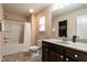 Bathroom featuring a shower and a sleek vanity at 303 Fortress Dr, Morrisville, NC 27560