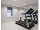 Home gym featuring a treadmill, a mirror, and recessed lights; great for staying fit at 3321 Marblehead Ln, Raleigh, NC 27612