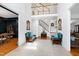 Grand foyer with high ceilings, elegant staircase, and decorative accents at 3424 Forest Oaks Dr, Chapel Hill, NC 27514