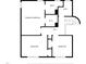 Upstairs floor plan shows layout of main bedroom, additional bedrooms and two bathrooms at 3601 Colonial Ln, Rocky Mount, NC 27804