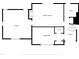 Floor plan shows layout of foyer, Gathering room, bedroom and bath with walk in closet at 3601 Colonial Ln, Rocky Mount, NC 27804