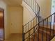 Curved stairway, door to side yard and entrance to front living space at 3601 Colonial Ln, Rocky Mount, NC 27804