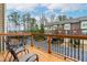 Inviting deck with wood flooring and railing offers a peaceful outdoor space with neighborhood views at 4963 Highcroft Dr, Cary, NC 27519