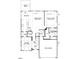 First floor plan featuring a breakfast nook, kitchen, Gathering room, owner's suite, and two-bay garage at 789 Old Station Pointe, Angier, NC 27501