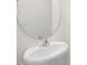 The bathroom offers a pedestal sink and a round mirror at 108 Pisgah St, Sanford, NC 27330