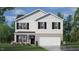 Charming two-story home with white siding, brick accents, black shutters, and a well-manicured lawn at 108 Pisgah St, Sanford, NC 27330