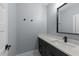 Modern bathroom with quartz countertop at 110 Black Swan Dr, Youngsville, NC 27596