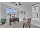 Bright office with view of the street and a dark wooden desk at 1160 Craigmeade Dr, Morrisville, NC 27560