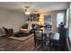 Inviting dining room featuring modern furnishings and a stylish ceiling fan at 1209 Mill Valley Rd, Fuquay Varina, NC 27526