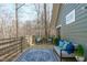 Outdoor deck featuring comfortable seating and views of a wooded area at 211 Fleming Dr, Durham, NC 27712