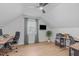 Home office with multiple desks, a ceiling fan and a light-filled window at 211 Fleming Dr, Durham, NC 27712