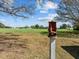 Charming backyard birdhouse on a pole with views of an agricultural field at 2125 W Academy St, Holly Springs, NC 27540
