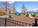 View of the community playground with slides, swings, and play structures, perfect for outdoor fun at 2177 Campbell, Burlington, NC 27215