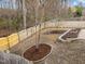 Backyard featuring a wooden fence and new landscaping at 2310 Gilman St, Durham, NC 27703