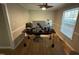 Home office setup with a large desk and monitor at 27 Creeks Edge Ct, Durham, NC 27713