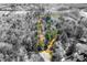 Aerial view of lot showing mature trees that provide shade and enhance the property's appeal at 4324 Old Lewis Farm Rd, Raleigh, NC 27604