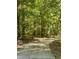 View of a secluded paved road lined by mature trees offering privacy and a peaceful setting at 4324 Old Lewis Farm Rd, Raleigh, NC 27604