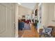 Inviting foyer with hardwood floors, high ceilings, and views into the formal living spaces at 515 Swim & Croquet, Pittsboro, NC 27312