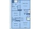 Detailed floor plan showcasing the layout of the upper floor, including owner's suite at 609 Rawls Dr, Raleigh, NC 27610