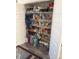 View of a pantry featuring wire shelves and plenty of storage at 829 S Franklin St, Wake Forest, NC 27587