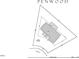 Site plan layout displaying the home's orientation on the lot at 902 Norwood Ln, Apex, NC 27502