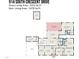Detailed floor plan of residence with dimensions, utility rooms and a screened porch at 914 S Crescent Dr, Smithfield, NC 27577
