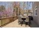 Outdoor deck with patio furniture perfect for enjoying nature and entertaining guests at 101 Listokin Ct, Cary, NC 27519