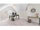 Home office featuring a large desk, modern lighting, and neutral paint at 101 Listokin Ct, Cary, NC 27519