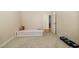 Simple bedroom with carpet flooring and a crib at 102 Battenburg Ct, Cary, NC 27519