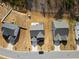 An aerial view of a neighborhood showcasing the layout and proximity of homes in the community at 115 Cliffview Dr, Garner, NC 27529