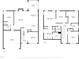 Detailed floor plan showcasing layout of rooms, including the living room, kitchen, bedrooms, baths, and garage at 115 Cliffview Dr, Garner, NC 27529