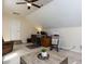 Spacious living room features vaulted ceilings and a computer desk at 11619 John Allen Road Rd, Raleigh, NC 27614