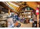 Attic with exposed beams and lots of storage at 1210 Poplar Forest Lane Ln, Pittsboro, NC 27312