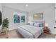 Comfortable bedroom with a large window and two bedside tables with lamps offers a peaceful retreat at 1434 Rosepine Dr, Cary, NC 27519
